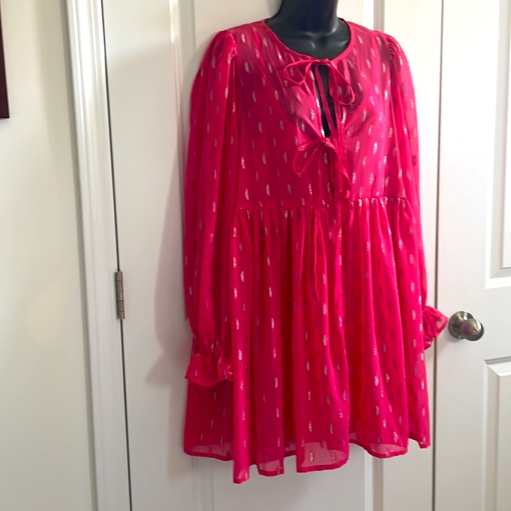 Metallic Babydoll Dress